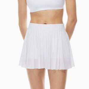 Aritzia Modena White Pleated Tennis Mini Skirt